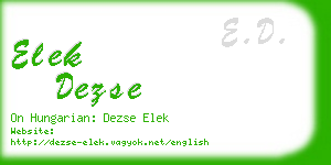 elek dezse business card